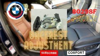 Боковая поддержка спины не работает, ошибка 80298F, BMW F, comfort seats. Backrest adjustment fault