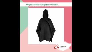 Original Customized Design Sense Woolen Poncho Coat For Street Photography New Hooded Short Coat ...