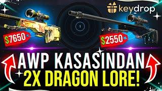 AWP KASASINDAN 2 TANE 7650 DOLAR DRAGON LORE ÇIKARDIM! - KEYDROP