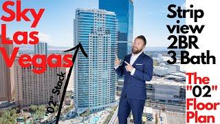 2023 Sky Las Vegas High Rise Condos for Sale "02" Floor Plan 2 Bedroom 3 bath Las Vegas Realtor