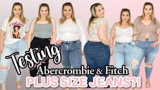 Abercrombie CURVE LOVE Plus Size Jeans First Impressions Try-ON HAUL | Sarah Rae Vargas