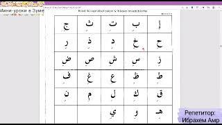 Мини-урок (4): арабские буквы с огласовкой "Касра"