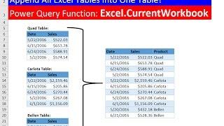 Excel Magic Trick 1330: Append All Excel Tables in Current Workbook: Power Query (Get & Transform)