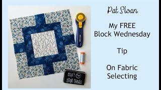 Pat Sloan Block Wed Block 1 fabric