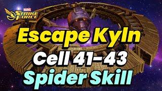 ESCAPE FROM KYLN! CELLS 41 to 43 GUIDE: SPIDER SOCIETY DOMINATES! TOO EASY! | MARVEL Strike Force