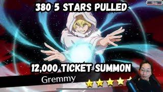 I pulled 380 5 Star Characters! 12000 Massive Ticket Summon pulling new 9th Anni Kenpachi and Gremmy