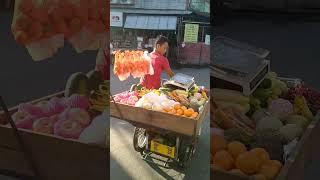 fruits vendor roaming around in the street #asmr #fruitsvendor #roamingaround #shorts_