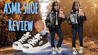 ASMR Ouder Shoe Review , Unboxing With  Me , Chewing Gum Mouth Sounds , Soft Spoken