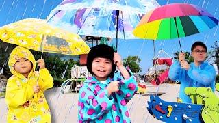 Rain spell with Anpanman's umbrella  "Rain, rain, go away!" | Children's song | Nursery rhyme | ...