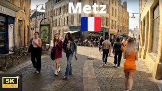 Metz - France  City walk - 5.3K - Walking Tour April 2022 - Balade à pied Metz - Metz centre ville