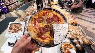 10 Eating Mix Pizza and Bento at Supermarket