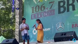 The Cast of Aladdin Performs "A Whole New World" at Broadway in Bryant Park