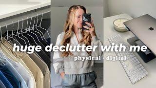 Huge Declutter With Me! Digital declutter and getting rid of half of my closet! | MINIMALISM