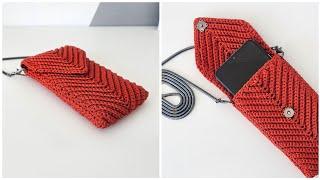 The easiest crochet handbag \ How to crochet a phone case