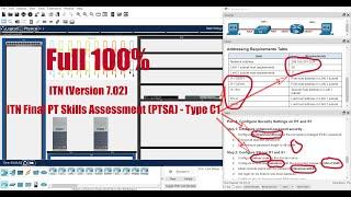 ITN Version 7.00 & 7.02 ITN Final PT Skills Assessment PTSA Type C1 Answers & Configuration