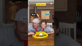 Pie face! Dad vs. daughter!