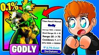 *UPDATE* 0.1% TITAN PENCIL WOMAN FREISCHALTEN im PENCIL EVENT (Toilet Tower Defense)