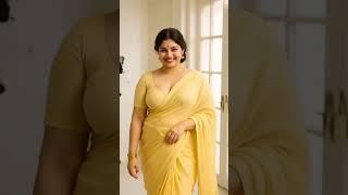 Yellow Saree Woman/beautiful Smile Ai Indian Saree Model girl.#ai #saree #model #royalfamily