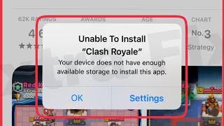 iPhone Fix Unable to Install Your device does not have enough available storage to install App Store