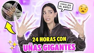 24 HORAS CON UÑAS GIGANTES ¿COMO FUI AL BAÑO? | Claudipia