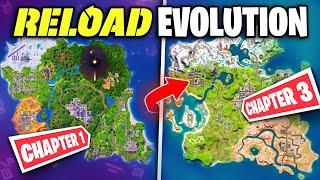 Fortnite Map Evolution - Reload Chapter 1-4 Map Concepts!