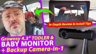 Review Install 4.3" GROWNSY Baby Car Camera and Rear Facing Car Seat Monitor - Trailer Backup Camera