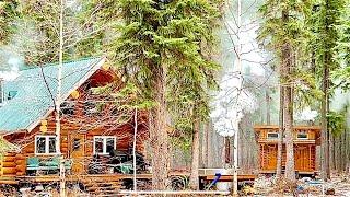 Remote Alaskan Off Grid Cabin ||FIRST FIRE IN THE SAUNA||