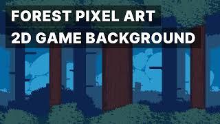 Forest Pixel Art Parallax Background for Game