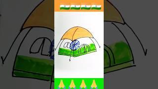 flag drawing on tent #indianflagdrawing #youtubeshorts #art #drawing #tent #shorts #viral