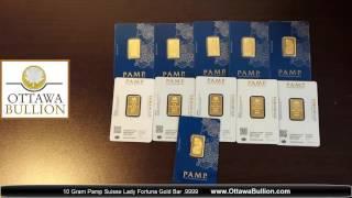 10 Gram Pamp Suisse Lady Fortuna Gold Bar - Buy Gold Ottawa