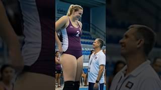 She’s 7ft and Plays Like a Monster on Court  #VolleyballBeast #TallGirlfriend #USA