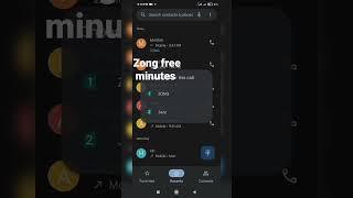 Zong free minutes