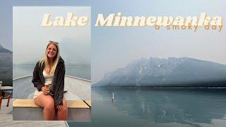 Boat Adventure at Lake Minnewanka! How I spent the first smoky day in Banff 