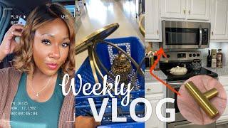 VLOG | Luxe Home Ross Finds + I Added Gold Knob To My Cabinets + $320 To Hang Lights? Sir, No Thx!