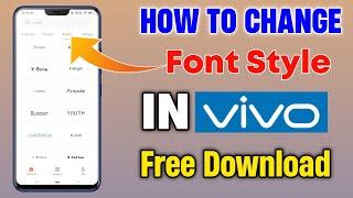 How To Change Vivo Font Style । Change Font Style In Any Vivo Phone Without Any App |