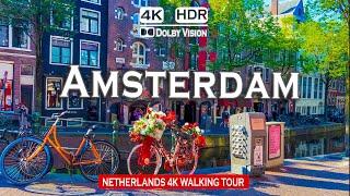 Amsterdam, Netherlands 4K Walking Tour | Summer 2024 in HDR | with captions