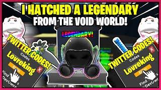 TAPPING LEGENDS NEW VOID PORTAL UPDATE! I HATCHED THE LEGENDARY DOMINUS! NEW TWITTER CODE! - ROBLOX