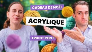 CADEAU DE NOËL, ACRYLIQUE, TRICOT PERLÉ | Podcast tricot - Entre Deux Mailles #15