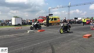 Yamaha MT-03 vs Suzuki GSR 750 motorcycle drag racing  1/4 mile drag race 4K