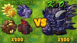 PVZ Fusion 2.3 Challenge  200 New Fusion Plants VS 200 Ultimate Giant Zombies - Who Will Win?