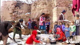 Winter's Embrace: Life in a Frozen Cave|Afghan Traditional Cave Food Recipe|Afghanistan Village Life