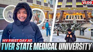 My first Day At TVER STATE MEDICAL UNIVERSITY RUSSIA  || MBBS DIARIES - 9