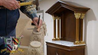 Constructing a Marble and Wood Mary Shrine