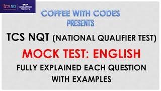 TCS NQT MOCK TEST: ENGLISH FULLY EXPLAINED WITH EXAMPLES | EVERYTHING FOR TCS NQT