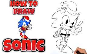 How To Draw Sonic The Hedgehog | SONIC CHRISTMAS DRAWING #sonicthehedgehog #drawing #sonic