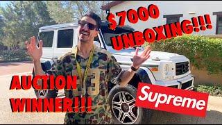 UNBOXING $7000 WORTH OF SUPREME FROM CHRISTIE'S AUCTION (PART 1)  !!!