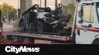 Four dead, one rescued following fiery EV crash in Toronto