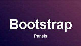 Bootstrap 3 Tutorial 73 - Panels