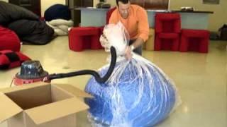 How to re-shrink your CordaRoy's beanbag.