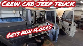 It's Finally Time To Tackle The RUSTY Floor pans on the Crew Cab Jeep Build